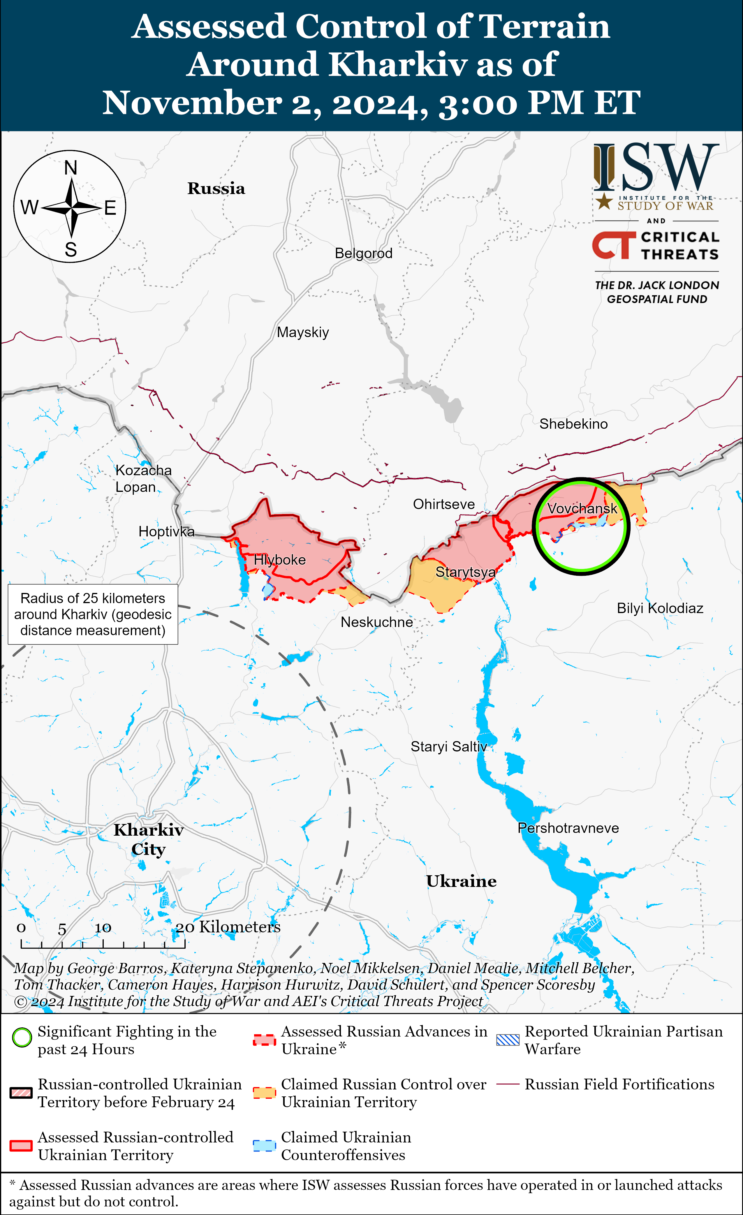 В Украине россияне продвинулись только на одном направлении: карты ISW